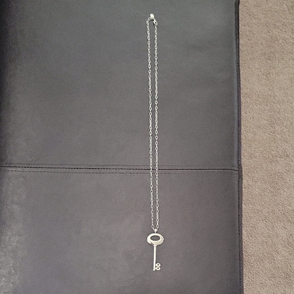 Silver Key Pendant Necklace